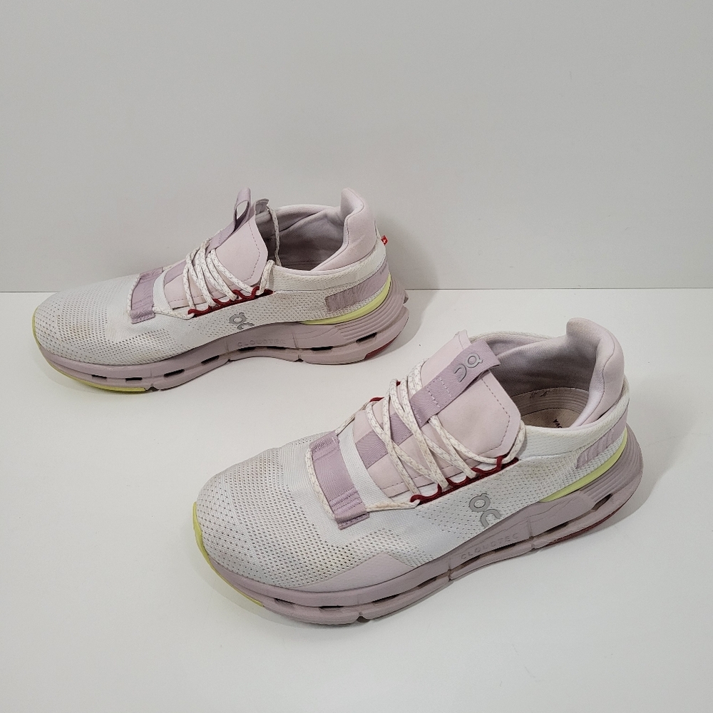 ON Cloud Cloudnova White Lavender Purple Running Sneaker Shoes Women's Size 10 - Picture 2 of 6